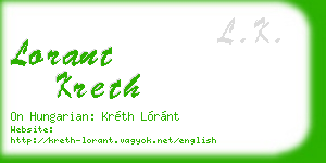 lorant kreth business card